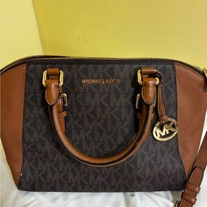 Michael Kors Black and Brown Satchel